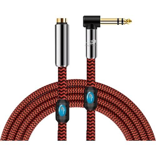 Stereo 1/4'' 6.35mm Male to 3.5mm Female Adapter Audio Cable For Headset Headphone Amplifier Mixer Mixing Console 1m 2m 3m 5m