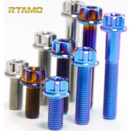 Motorcycle Titanium Bolts Flanged Race Spec Head Screws M10x23/60mmx1.5P