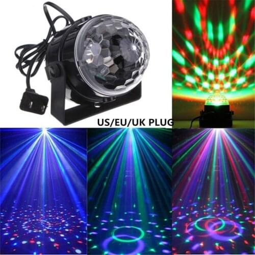Multiple Patterns Sound Activated Rotating Disco Ball DJ Party Light 3W RGB Stage Light Laser Projector Light For Xmas KTV Bar