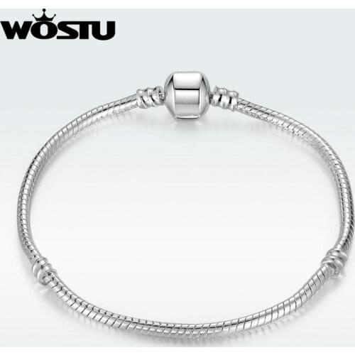 Hot SALE 3 Styles Love Snake Chain Bracelet Fit Original Bracelet Charm Bead Jewelry Gift For Men Women 16-21cm ZBB1104