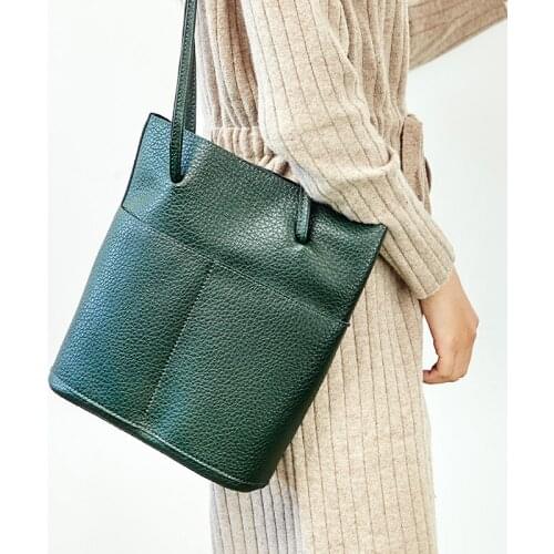 Real Cow Leather Ladies HandBags High Quality Women Genuine Leather Bag Totes Messenger Bags Designer Luxury Shoulder Bag Female