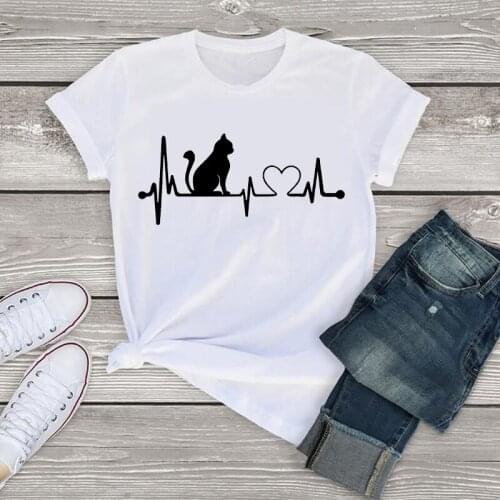 Women Tops Female T Shirt Printing Graphic Short Sleeve Round Neck 90s Fashion Cartoon Print Clothes Lady Tees Womens T-Shirt