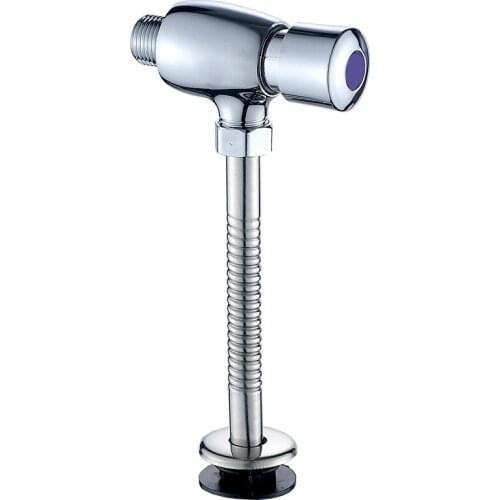 1pc Copper Urinal Flush Angle Valve BathroomLengthened Urinal Flush Valve Hand-Press Delay Valve