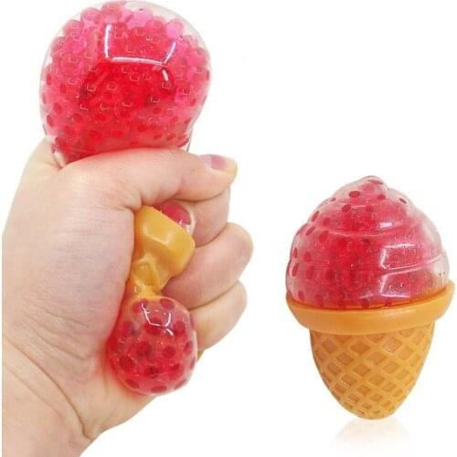 1pcs Ice Cream Grape Ball Stress Relief Squeeze Decompression Tpr Bubble Bead Ball Pinch Vent Ball Squeeze Ball