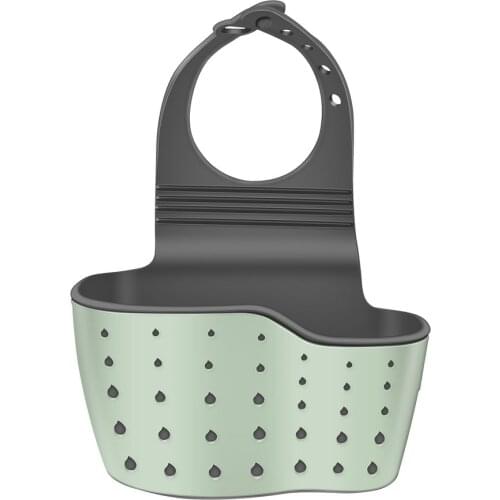 12x22cm PP Sink Drain Basket Kitchen Adjustable Rubber Creative Hanging Hollow Wash Sponge Pool Shelf Kitchen Storage Drain Sink