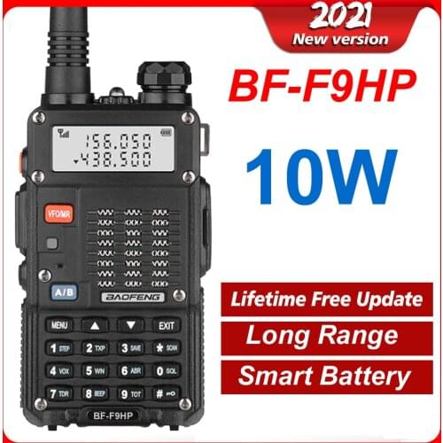 2021 New Baofeng BF-F9HP Walkie Talkie Long Range 50KM Dual Band Two Way Ham CB Radio VHF UHF HF Transceiver PK Baofeng UV 5R