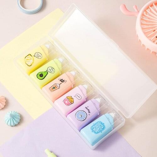 24 pcs/lot Macaron Avocado Donuts Food 5M Correction Tape Cute Tapes Promotional Stationery gift School Office Supplies