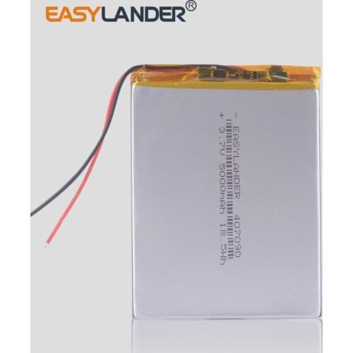 407093 3.7V 5000MAH Tablet update Battery For 7" Tablet Q8 Q88 A13 U25GT Freeander PD10 3G PD20 3G TV MTK6575 MTK6577