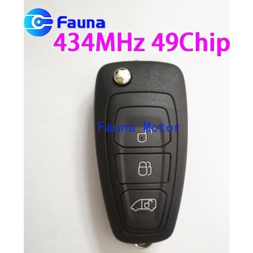 434MHz 3 Button Remote Control Key For Ford Transit With 49 Chip