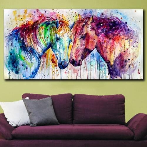 5d diy large diamond mosaic abstract watercolor unicorn diamond painting full square embroidery horse Animals home decor AA2449