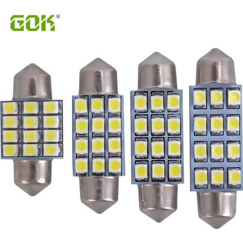 Free shipping 500pcs/lot C5w led 31mm 36 mm 39mm 41mm festoon LED 12SMD 3528/1210 led Interior Light Bulb led 12V