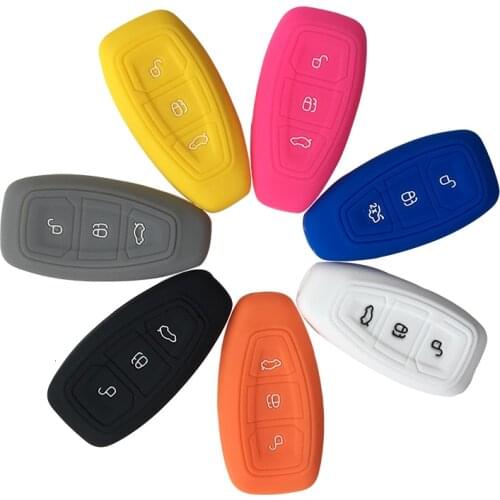 Funda Llave For Ford Focus Mk3 C-max C Max S-max Cmax Kuga 2 Mondeo Mk4 Silicone Car Key Cover Ford Key Case Focus 3 Accessories
