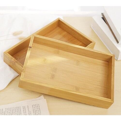 Home Retro Simple Wooden Tea Tray Rectangular Japanese Style Trays Organizer Tea Trays Tableware Teaware Kitchen Gadget