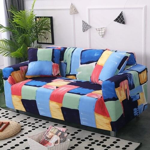 Watercolor Elastic Sofa Slipcovers Stretch Sofa Cover for Living Room Sectional Corner Chair Protector Couch 1/2/3/4 Seater