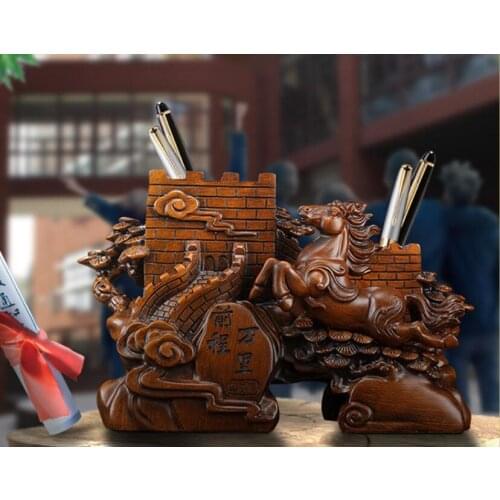 Creative desk pen container with study desk stationery storage box office supplies for teachers' Day gift