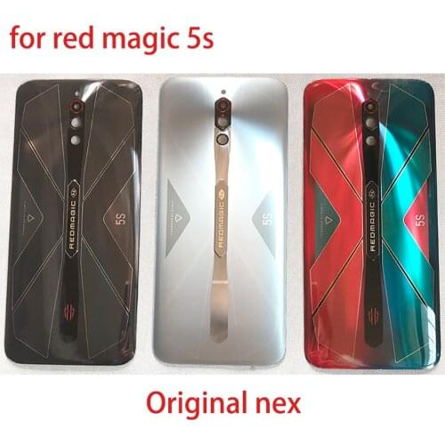 New Originlal Back Glass For Nubia Red Magic 5s Battery Cover Rear Door Housing Case with Camera Cover RedMagic 5s Cover body