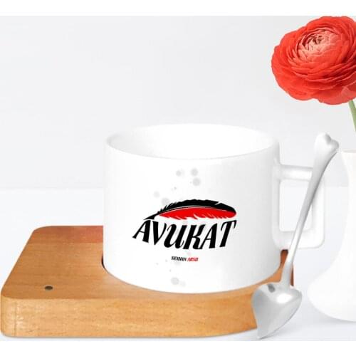 Personalized Professional Attorney Wood Altlıklı Ceramic Cup-12