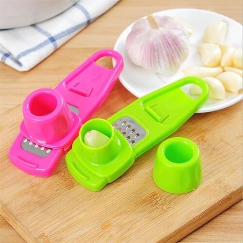 Stainless Steel PP Garlic Presses Ginger Cutter Candy Color Plastic Grinding Tool Microplaner Planer Kitchen Grater Grinder