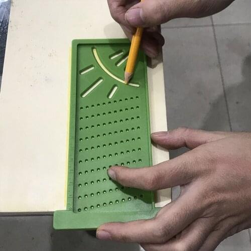 T-Type Plastic Angle Ruler Woodworking Scriber Mark Line Caliper Carpenter Precision Measuring Tool Wood Metric Mark Gauge