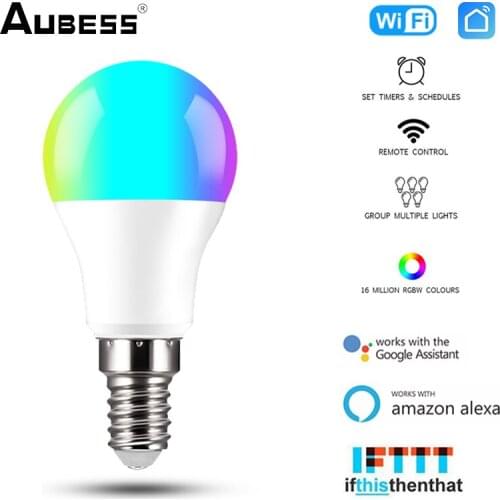 E14 10W Smart Light Bulb Alexa Google Remote Control Color Changing Lighting Lamp Convenience WiFi Light Decoration Lamp