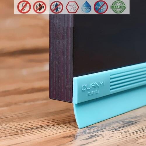 New Self Adhesive door bottom seal strip silicone Window Door Weatherstrip Guard Wind Dust Blocker Sealer Stopper Pest control