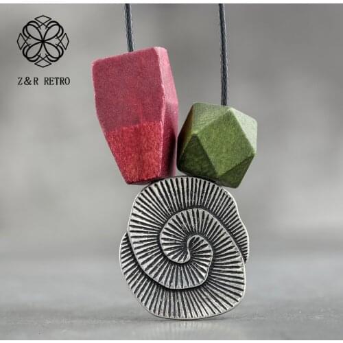 Vintage Necklaces & Pendants Handmade Statement Necklace Rop Pendant Festival Present For Friends Fashion Jewelry 2021 3.5*7.5cm