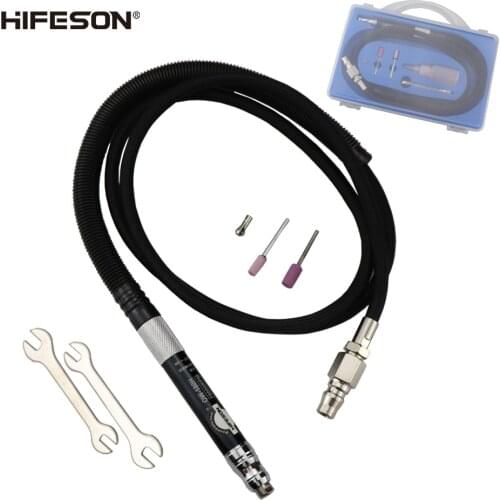 HIFESON 180H Three-bearing Wind Grinding Pen 75000RPM High Speed Pneumatic Carving Grinding Machine Straight Grinder