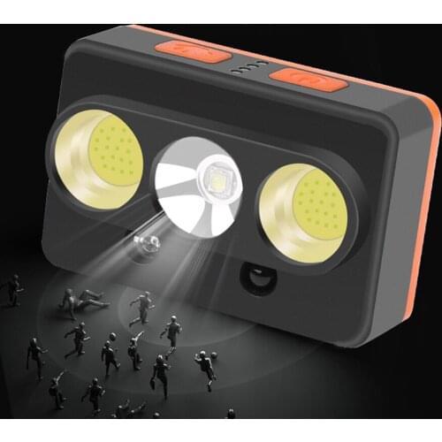 XM-L2 U3 Sensor Led Headlamp Build-in Battery Usb Rechargeable Head Flashlight Headlight 10W Torch COB Bulbs for Camping Litwod