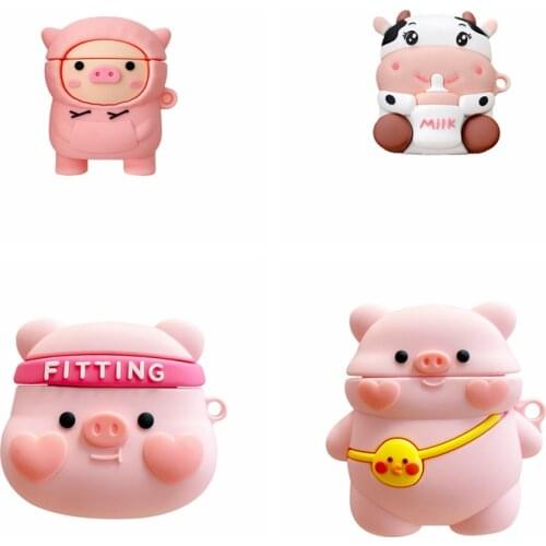 The dull refueling pig is suitable for AirPods Pro Apple Bluetooth wireless headphone box cute cartoon rubber shell airpods case
