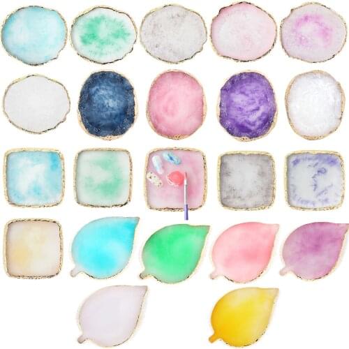 1PCS Resin Stone Nail Art Palette Mixing Palette Nail Tips Nail Display Holder Showing Shelf Nail Art Tools Nail Color Palette