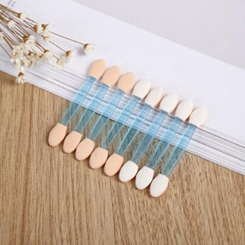 10pcs/set Disposable Eyeshadow Eyebrow Eyeliner Lip Brush Sponge Double Sided Makeup Brush Applicator Tool For Women