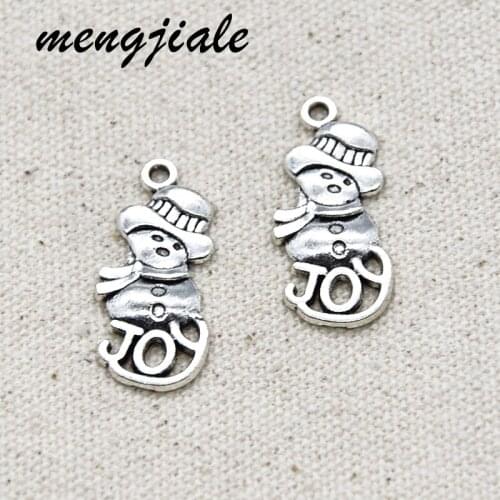 12PCS Wholesale Vintage Metal Santa Claus Charms Christmas Pendant For Jewelry Accessories Handmade DIY Craft