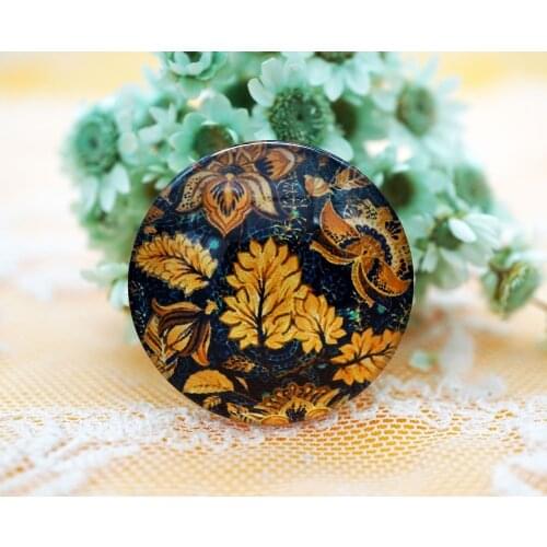 2PCS/lot Round 8-40mm leaf Glass Cabochon for make bracelet necklace Jewelry for women 2019 earring pins brooch craft supply