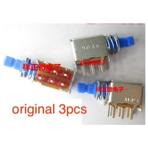 3pcs original for ALPS blue self-locking A03 straight key switch key switch double row six feet 2*3