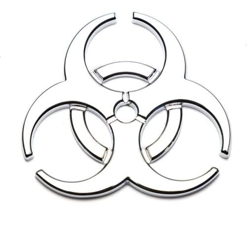 3D Metal Car Sticker Motorcycle Emblem Auto Decal For BMW Mercedes Audi Ford VW Nissan Biohazard Badge Car Styling