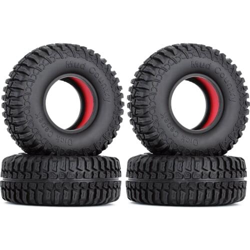 4PCS Soft Rubber 1.9inch Tires&Dual Stage Foam for 1/10 RC Crawler Car TRX4 Axial SCX10 90046 D90 Redcat Gen8