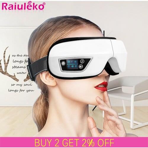 4D Smart Airbag Vibration Eye Massager Magnetic Eye Mask Heating Eye Care Instrumen Bluetooth Music Relieve Fatigue Dark Circles
