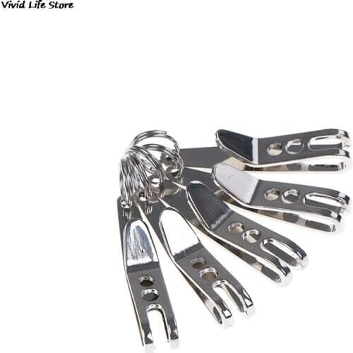 5pcs EDC Bag Clip with Key Ring Carabiner Stainless Steel Outdoor Quicklink Tool