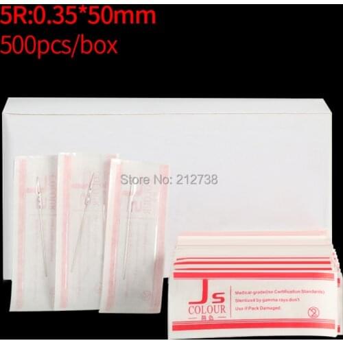 500Pcs 5RL Pre Sterilized Package Traditional Needle Permanent Makeup Eyebrow Needles Free shipping-A5