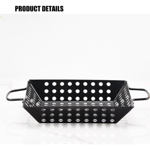 Non-Stick Charcoal Grill Plate Stainless Steel Barbecue Tray Grills Portable Charcoal Stove for Outdoor Camping BBQ Accessories