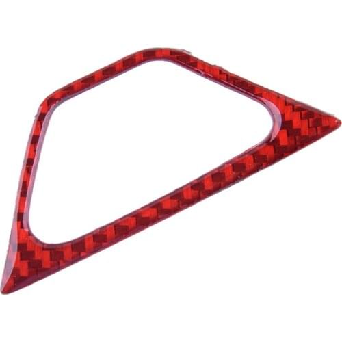 Car Emergency Warning Lamp Light Switch Button Cover Trim Red Carbon Fiber Fit for Chevrolet Camaro 2016 2017 2018 2019 2020