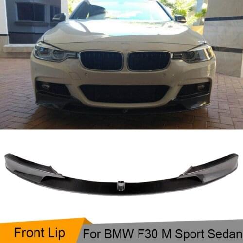 3 Series Carbon Fiber Front Bumper Lip Spoiler With splitters For BMW F30 M Sport Sedan 4 Door 12-17 Non Standard 320i 328i 335i