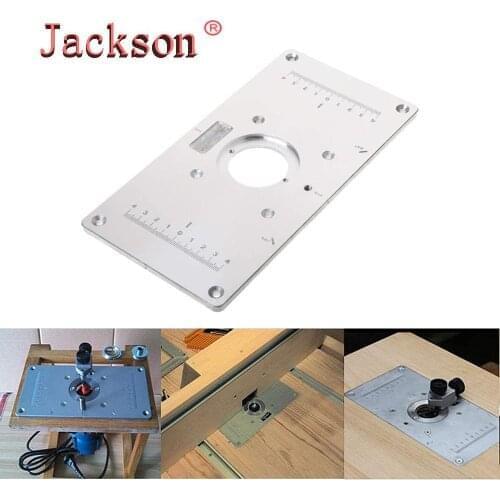 Free shipping Router Table Plate 700C Aluminum Router Table Insert Plate + 4 Rings Screws for Woodworking Benches