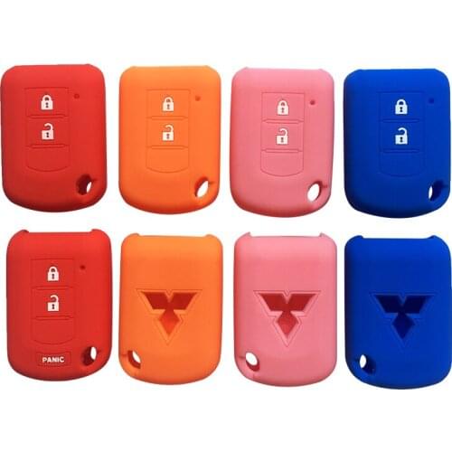 Silica gel key car case for Mitsubishi ASX Eclipse Spyder Outlander Lancer EX Galant Pajero 2016 2017 car key cover cap holder