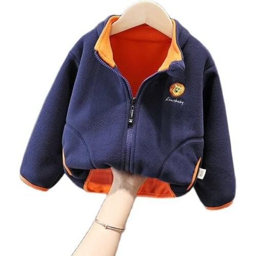 Kids Coats for Children Spring Autumn Jacket 2021 New Cartoon Soft Polar Fleece Thick Warm Jacket Coat For Girl Boy Outerwear
