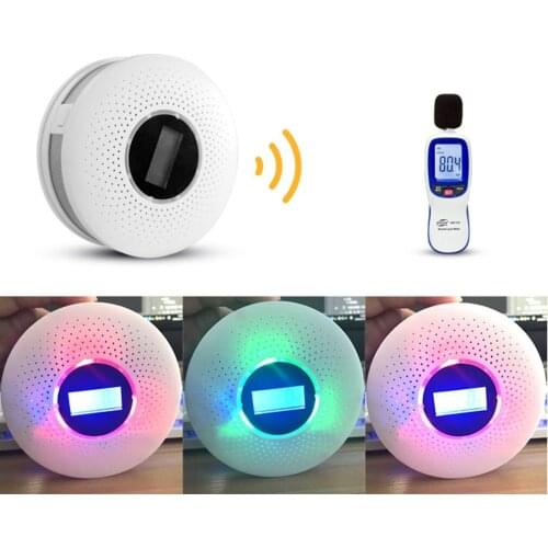 Smoke Carbon Monoxide Composite Alarm Two-in-one Durable Alarm High Power Consumption Combined Type With Display