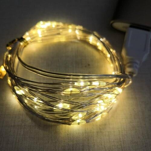 2/5/10m 5V USB Waterproof Copper Wire LED Fairy Strings Light Flexible High Brightness Energy Saving Wedding Party Decoration