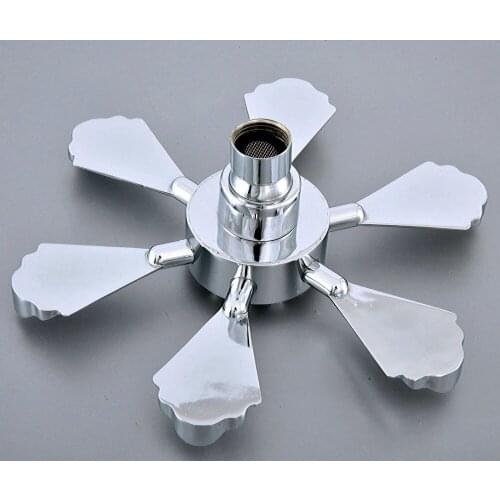 Chrome Finish Leaf Shape Rainfall Shower Head Rotatable Top Rain Shower Head Rain Shower Faucet Head Ksd235