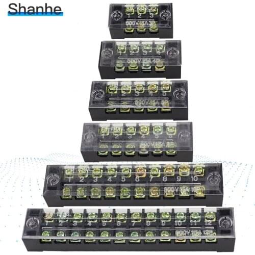 Terminal 600V 15A TB-1503 TB1504 TB1505 TB1506 TB-1510 TB-1512 Wire Barrier Block Terminal Strip