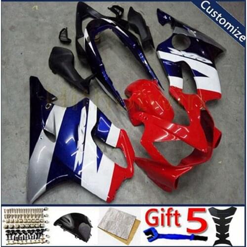 Motorcycle Fairing hull For CBR600F4i 2004 2005 2006 2007 CBR600 F4i ABS plastic motor panels kit Injection mold blue white